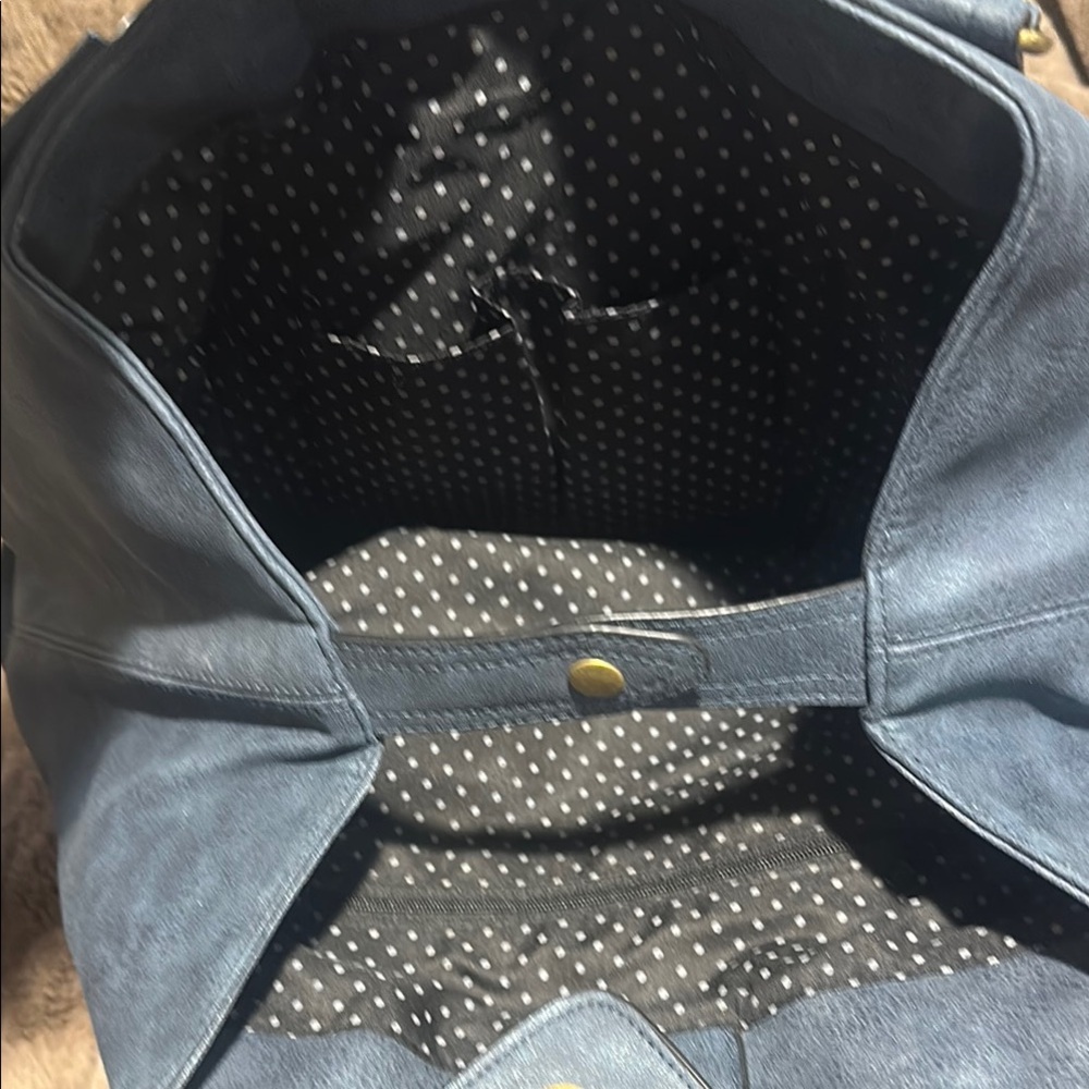 Monicci-Blue Women's Bag & matching Wallet - Picture 4 of 10